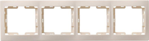 Рамка 4-м верт. Кварта РВ-4-ККм крем. IEK EMK41-K33-DM