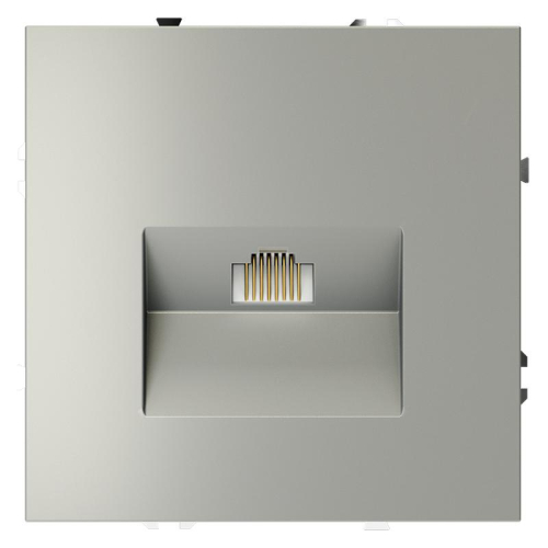 Розетка компьютерная 1-м СП S70 RJ45 кат.6 механизм сталь Voltum VLS060105