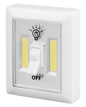 Фонарь-светильник TS2-L2W COB 2Вт 100лм беспроводной имитация переключателя 3хAAA (не в компл.) бел. JazzWay 5023321