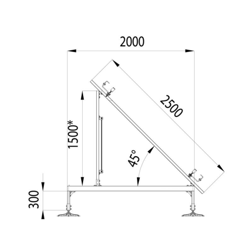 Конструкция опорная для установки нескольк. солнечн. панелей/коллекторов TECHNORAPTOR FOOT KM-TR-F-SSfMMPI-C КМ TR0081