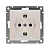Розетка 1-м СП Афина 16А IP20 с заземл. механизм жемчуж. Universal A0028-OBr