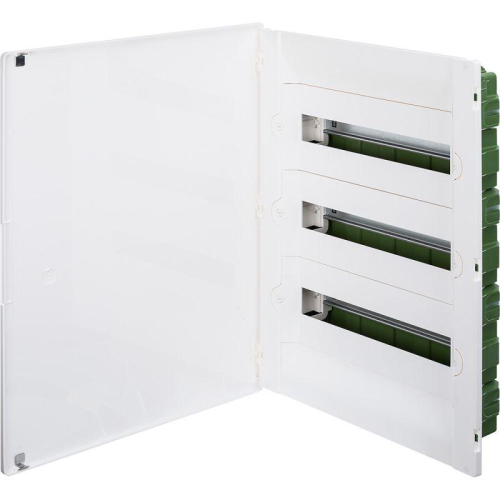 Щиток распределительный СП Practibox3 IK 07 3 рейки 54мод. с клеммник. заземл. и нейтрали IP40 бел. дверь Leg 401768