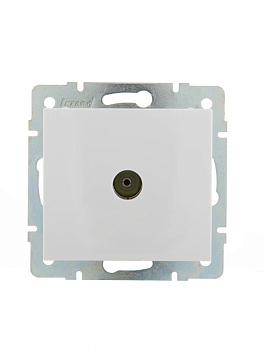 Розетка телевизионная оконечная TV СП Rain 16А IP20 механизм бел. LEZARD 703-0288-130