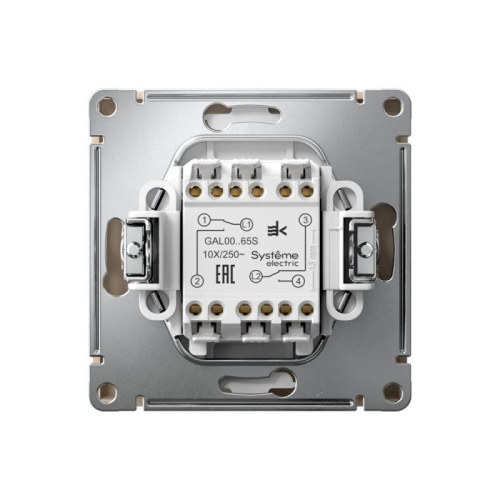 Переключатель 2-кл. ArtGallery 10AX быстрозажим. клем. механизм песочн. SE GAL001265S