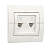 Розетка телефонная 2-м СП Deriy RJ11 евро стандарт бел. LEZARD 702-0202-138