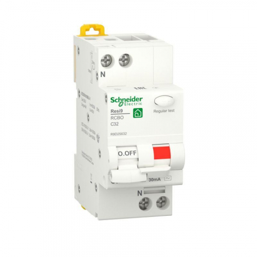 Выключатель автоматический дифференциального тока (ДИФ) RESI9 1P+N С 32А 6000А 30мА тип AC SchE R9D25632
