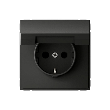 Розетка ArtGallery 16А IP20 с заземл. со шторками с крышкой быстрозажим. клем. механизм базальт SE GAL001446S