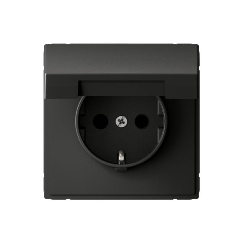 Розетка ArtGallery 16А IP20 с заземл. со шторками с крышкой быстрозажим. клем. механизм базальт SE GAL001446S