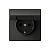 Розетка ArtGallery 16А IP20 с заземл. со шторками с крышкой быстрозажим. клем. механизм базальт SE GAL001446S