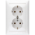 Розетка 2-м СП Valena 16А IP20 2х2P+E с заземл. немецк. стандарт на винтах в сборе бел. Leg 774400 Розетка 2-м СП Valena 16А IP20 2х2P+E с заземл. немецк. стандарт на винтах в сборе бел. Leg 774400