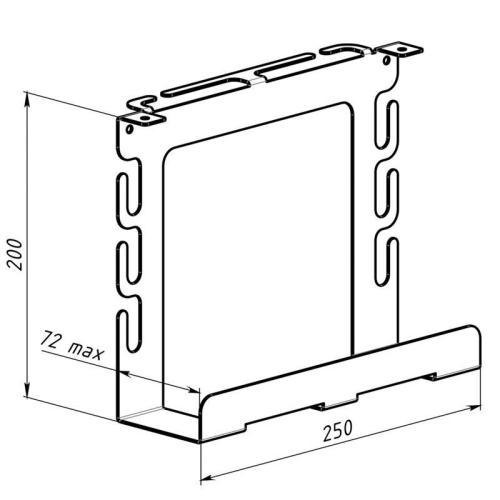 Держатель-органайзер для рабочего стола и сетевого фильтра черн. Rexant 38-0707