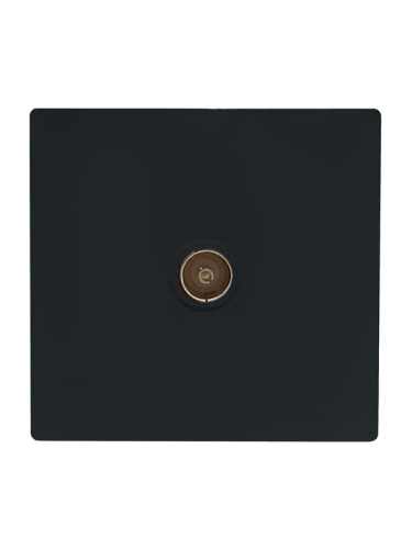 Розетка проходная TV 1-м ОП LETO черн. бархат LEZARD 752-4200-129