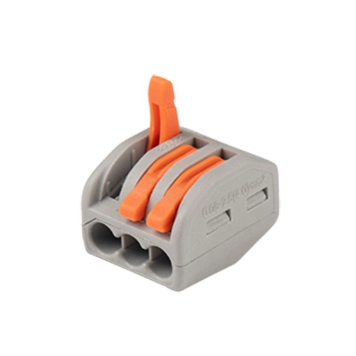 Клемма монтажная рычажного соединения PTC-3P 222-413 BL/10 450В 32А 0.08-2.5(4.0)кв.мм JazzWay 5050730