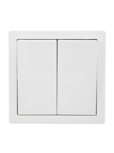 Выключатель 2-кл. ОП LETO бел. LEZARD 752-0200-101