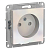 Розетка 1-м СП AtlasDesign 16А IP20 без заземл. защ. шторки механизм жемчуж. SE ATN000449
