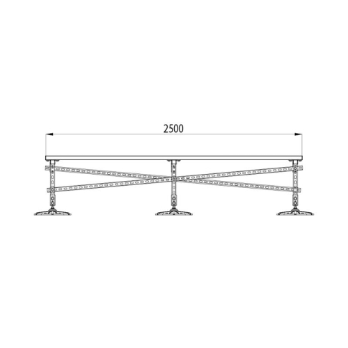 Конструкция опорная для установки оборудования TECHNORAPTOR FOOT 1000х2500 KM-TR-F-SSEI-1000-2500 КМ TR0006