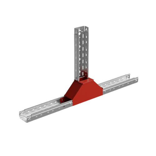 Отвод для лотка Т-образ. вертикал. 50х400мм вверх с разворотом трассы на 90град. "ПЛЮС" HD85 КМ PL18216