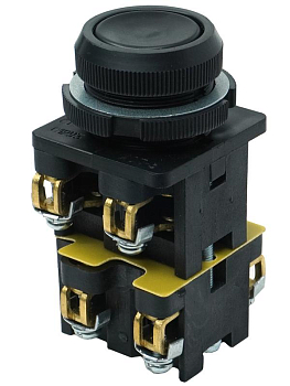 Выключатель кнопочный КЕ-012 У3 исп.3 2НО+2НЗ цилиндр 10А IP40 660В черн. Электротехник ET502433