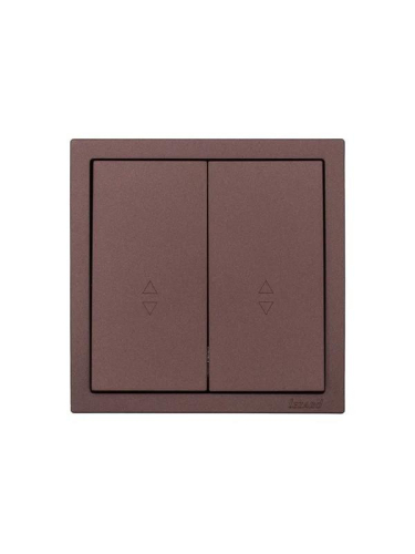 Выключатель проходной 2-кл. СП ZIMA IP20 10А безвинт. зажим шоколад LEZARD 704-7388-106QC