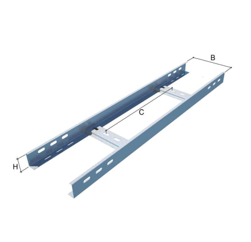 Лоток лестничный 300х50 L6000 сталь 1.5мм LL50-300-1.5-6000 N КМ LO8562