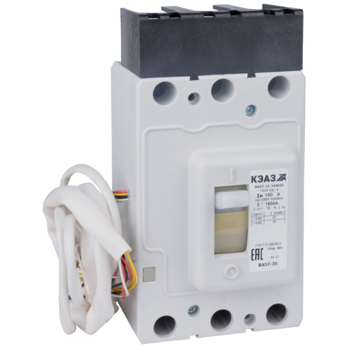 Выключатель автоматический 3п 200А 2500Im 40кА ВА57-35-641810 УХЛ3 440В DC НР=230В AC/220В DC КЭАЗ 253798