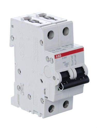 Выключатель автоматический модульный 2п C 50А 6кА S202 C50 ABB 2CDS252001R0504