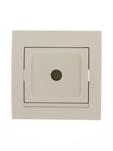 Розетка телевизионная оконечная TV СП Deriy 16А IP20 крем. LEZARD 702-0303-130
