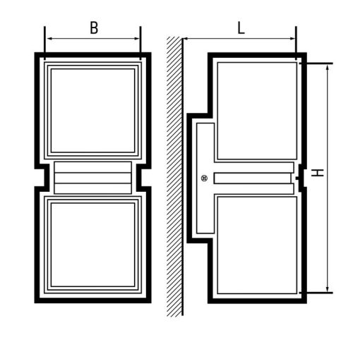 Светильник светодиодный архитектурный PWL-23095 2х8Вт 4000К BL IP54 фасадный исполнение двухсторон. черн. Pro JazzWay 5053151