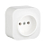 Розетка 1-м ОП Quteo 16А IP20 2P без заземл. без защ. шторок бел. Leg 782210