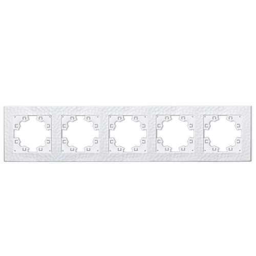 Рамка 5-м Афина фактурная универс. бел.Universal A11042