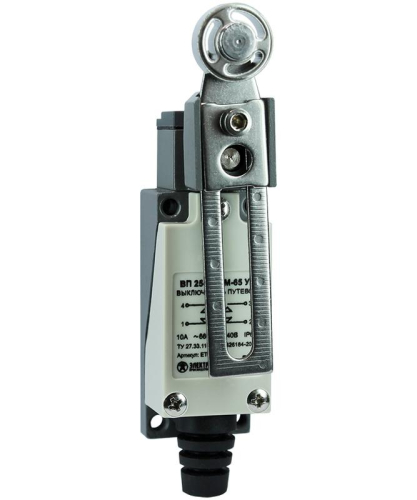 Выключатель путевой ВП 25-2143М-65 У2 рычаг со стальным роликом регулир. по длине 1з+1р безинерционный 21х56мм 3А IP65 Электротехник ET007248