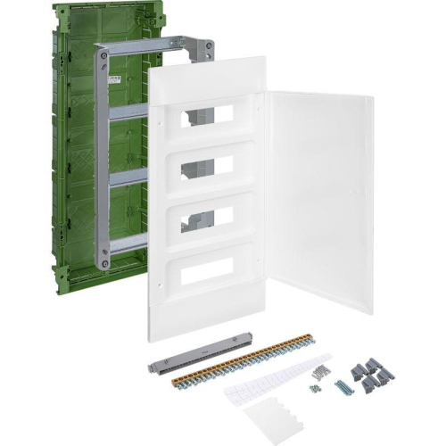 Щиток пластиковый встраиваемый Practibox S (в полые стены) 4х12 бел. дверь Leg 135564