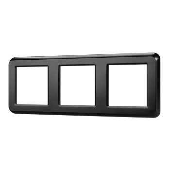 Рамка пластиковая FRM-VERSA-PL-3-BK Arlight 043784