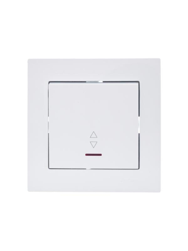 Переключатель проходной 1-кл. СП Vesna с индикацией механизм бел. LEZARD 742-0288-114