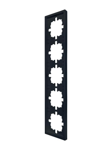 Рамка 5-мест. горизонт. ZIMA черн. бархат LEZARD 704-4200-150