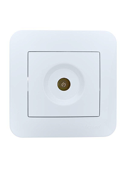 Розетка телевизионная проходная TV СП ASTI IP20 в сборе бел. LEZARD 7081-0202-129