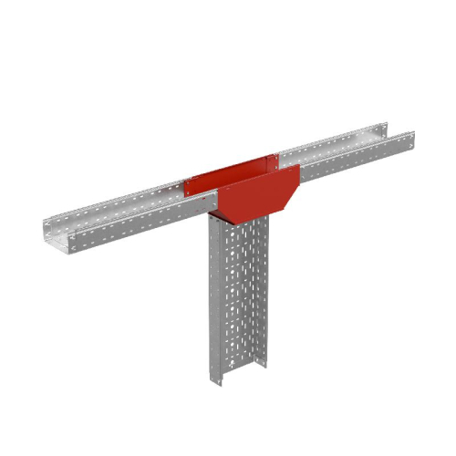 Переходник для ответвителя Т-образ. 100х100-200мм верт. с разворотом трассы на 90град. "ПЛЮС" (нижняя часть больше исходной) HD85 КМ PL18315