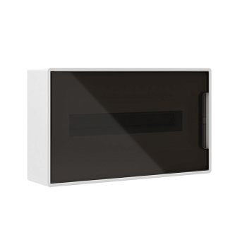 Щиток настенный 18мод. IP41 с тонированной дверцей с 2 шинами PEN на 8+10 отверст. бел. DKC F18W1WD