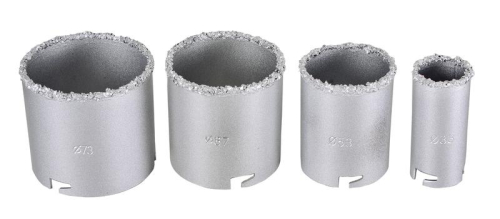 Набор коронок по керамической плитке 33-53-67-73мм Вихрь 73/10/9/4