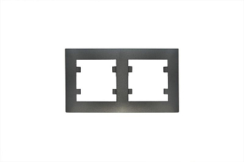 Рамка 2-м Karea RIZZ STAR дым. металлик Makel 88050702