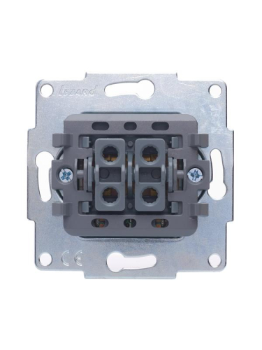 Выключатель 2-кл. СП Vesna с индикацией механизм жемчуж./бел. перламутр. LEZARD 742-3088-112