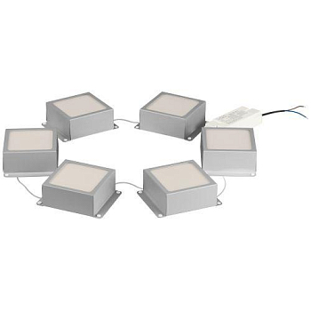 Светильник светодиодный SPO-646-3-5K-S6 36Вт 5000К 3420Лм 89х89мм грильято 100х100 домино 6 кубиков драйвер металлик Эра Б0063043