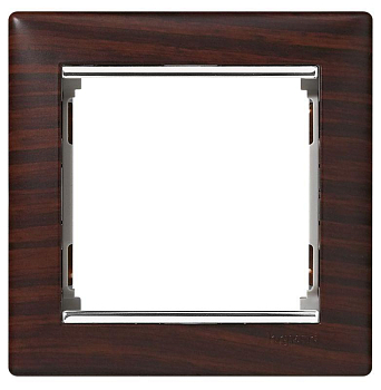 Рамка 1-м Valena темн. дерево/сереб. Leg 770371
