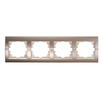 Рамка 4-м Deriy горизонт. свет. корич. LEZARD 702-3100-149