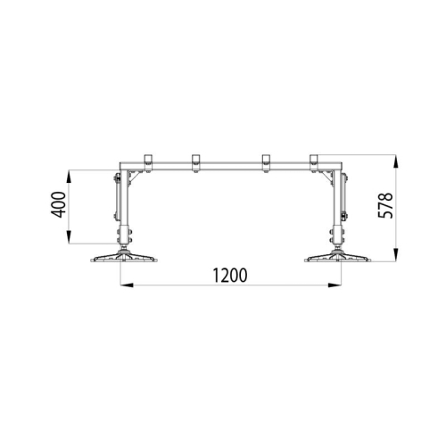 Конструкция опорная для установки оборудования TECHNORAPTOR FOOT 1200х2000 тип 2 KM-TR-F-SSEI-1200-2000-2 КМ TR0014