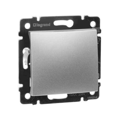 Переключатель проходной 1-кл. СП Valena 10А IP31 250В механизм алюм. IEK 770106