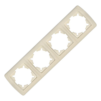 Рамка 4-м Маргарита горизонт. сл.кость (ivory) UNIversal МР004Г-I