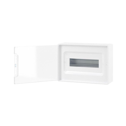 Щиток настенный 12мод. IP41 с прозр. дверцей с 2 шинами PEN на 8+6 отверст. бел. DKC F12W1WT