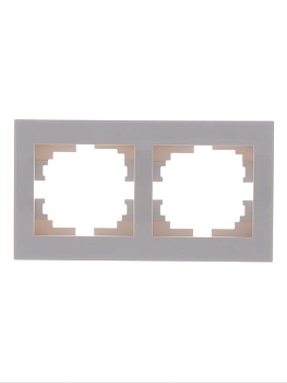 Рамка 2-м Rain горизонт. с боковой вставкой крем. LEZARD 703-0303-147