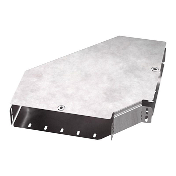 Угол для лотка горизонтальный 90град. 300х80 Стандарт с крышкой Промрукав PR16.0421